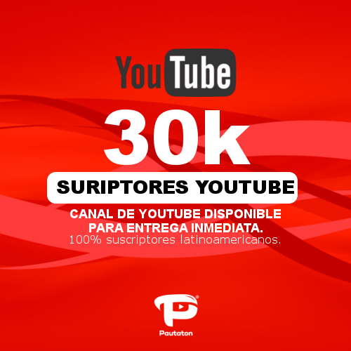 Canal de YouTube con más de 30.000 suscriptores latinos orgánicos