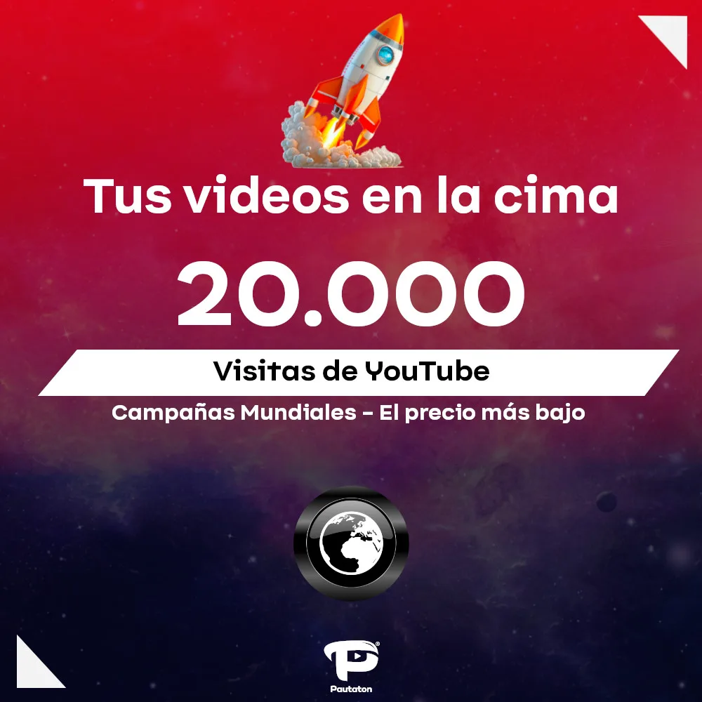 20k visitas de YouTube Mundiales