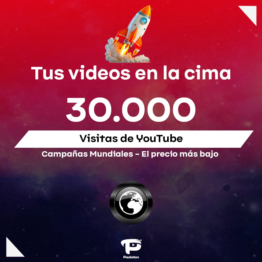 30k visitas de YouTube Mundiales